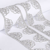 Sew-on Crystal Glass Raindrop Rhinestone Trim Chain Applique RA861 WholesaleRhinestone